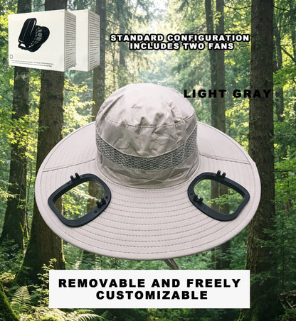 Stay Cool This Summer! ☀️ Perfect for Outdoor Adventures: Hiking, Sports, or Beach Days! 🏕️👒 Unisex Sun Protection Hat with Adjustable Fan! #SummerEssentials #StayCool