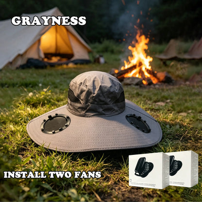 Stay Cool This Summer! ☀️ Perfect for Outdoor Adventures: Hiking, Sports, or Beach Days! 🏕️👒 Unisex Sun Protection Hat with Adjustable Fan! #SummerEssentials #StayCool