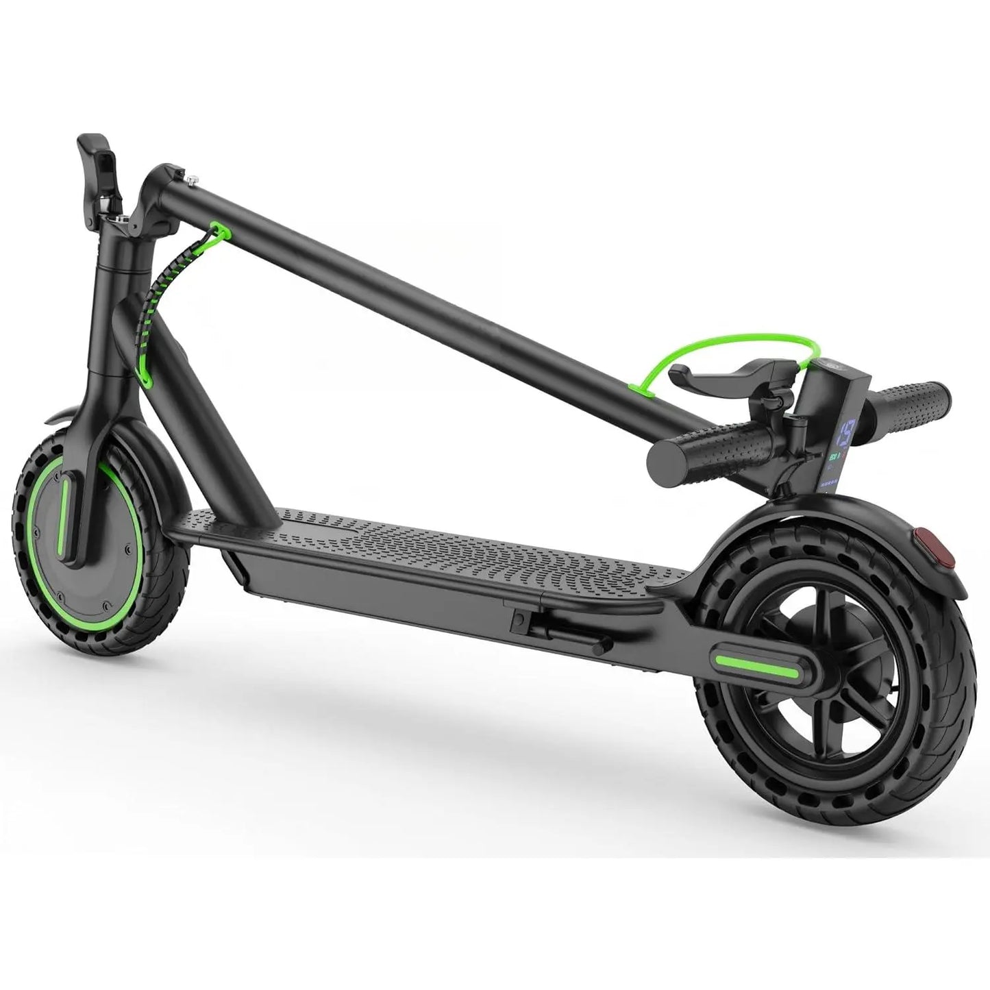 Electric Scooter with 500/350W Motor, 10"/8.5" Solid Tires, Speeds up to 22/19 MPH, and Ranges of 25/15 Miles - Foldable Commuter E-Scooter for Adults and Teens