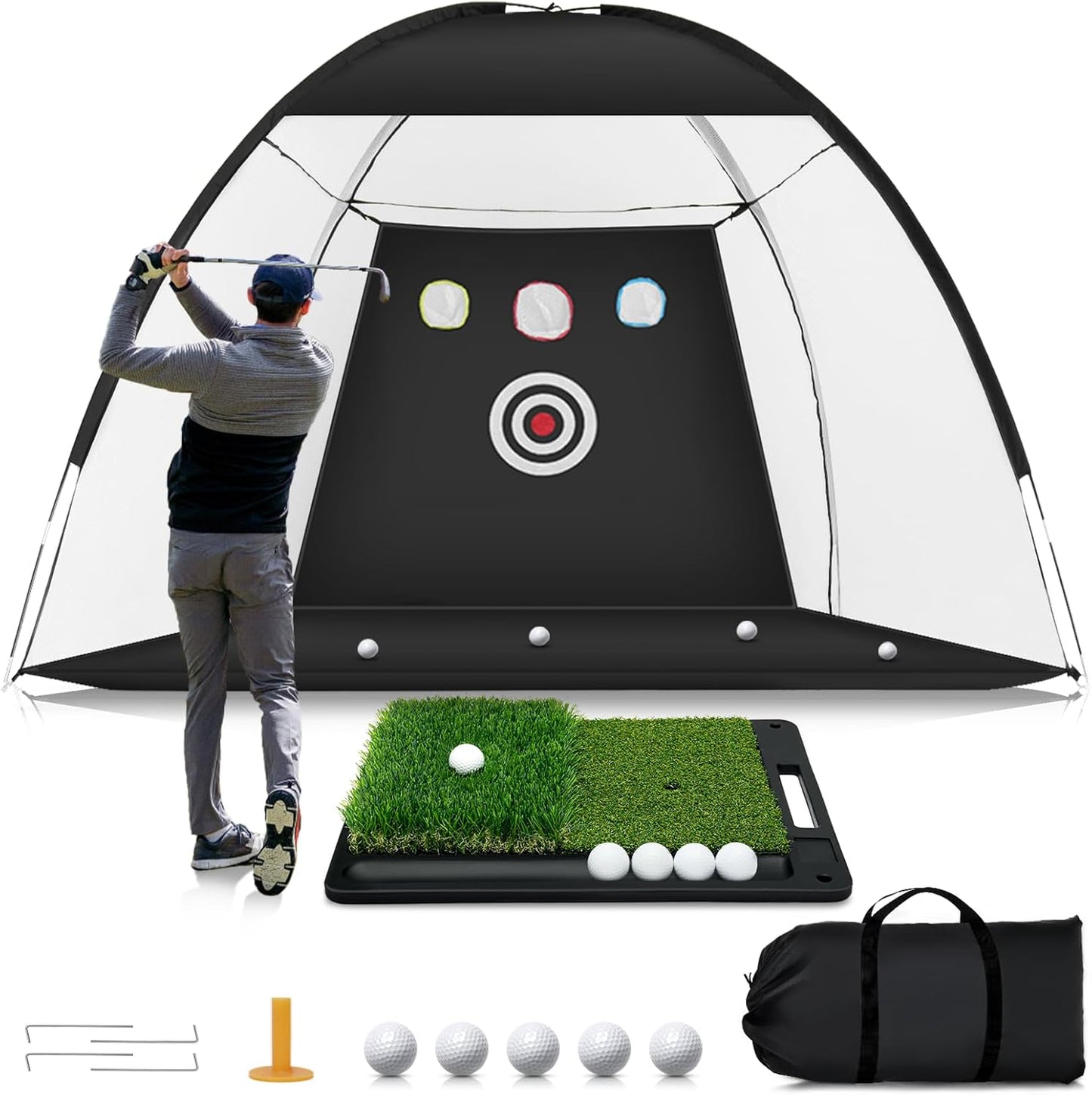 Transform Your Game with Our All-in-One 10x7ft Golf Practice Net! Perfect for Backyard & Indoor Training ⛳️🏌️‍♂️ #GolfTraining #GolfLife