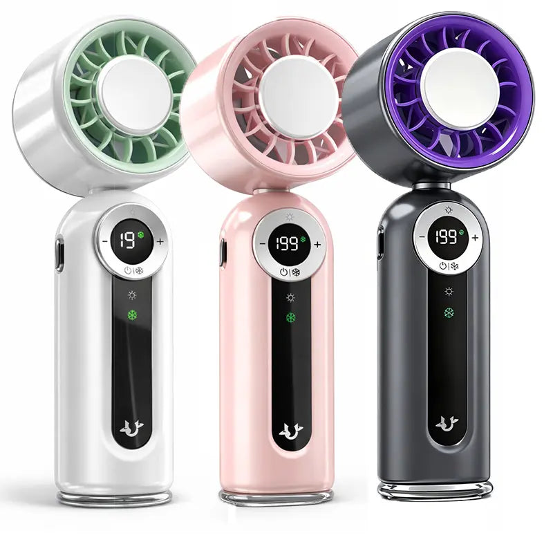 High-Speed Portable Handheld Fan with 199 Adjustable Levels, Foldable Design for Summer Travel and Outdoor Activities