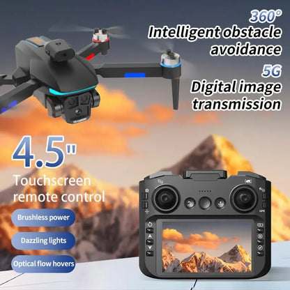 MREGB 2026 New RC Drone with Built-In Screen, HD Shooting Quadcopter Design, LED Lights, Obstacle Avoidance, Novice-Friendly Cool Gadget for Family Outdoor Fun & Gifting, Black Camera, Drones & Accessories, Cool Gadgets Summerwins