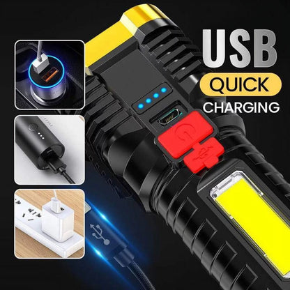 Unleash the Power of Light with the Taclight Super Bright LED Tactical Flashlight - USB Rechargeable and Water-Resistant