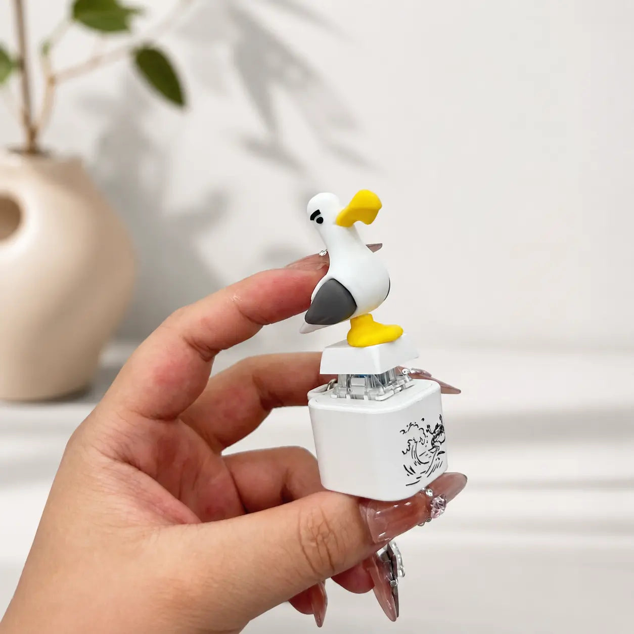 Seagull MINE! Button Keychain with Real Sound and LED Light - Interactive Gift for Friends and Family by Summerwins