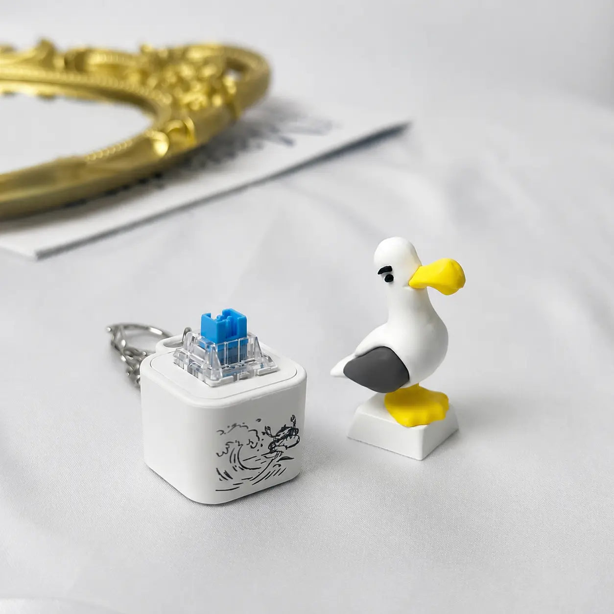 Seagull MINE! Button Keychain with Real Sound and LED Light - Interactive Gift for Friends and Family by Summerwins