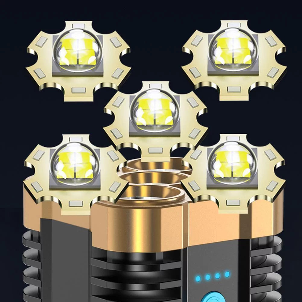 Unleash the Power of Light with the Taclight Super Bright LED Tactical Flashlight - USB Rechargeable and Water-Resistant
