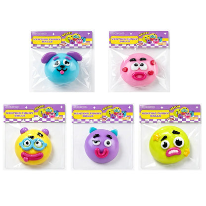 Rainbow Stress Relief Squishy Balls - Slow Rising Fidget Toys for Anxiety Management, DIY Dog Face Swap, Soft Sensory Desk Accessory, Perfect Gifts for Adults
