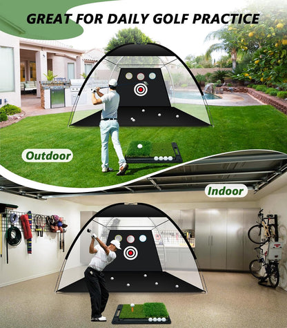 Transform Your Game with Our All-in-One 10x7ft Golf Practice Net! Perfect for Backyard & Indoor Training ⛳️🏌️‍♂️ #GolfTraining #GolfLife