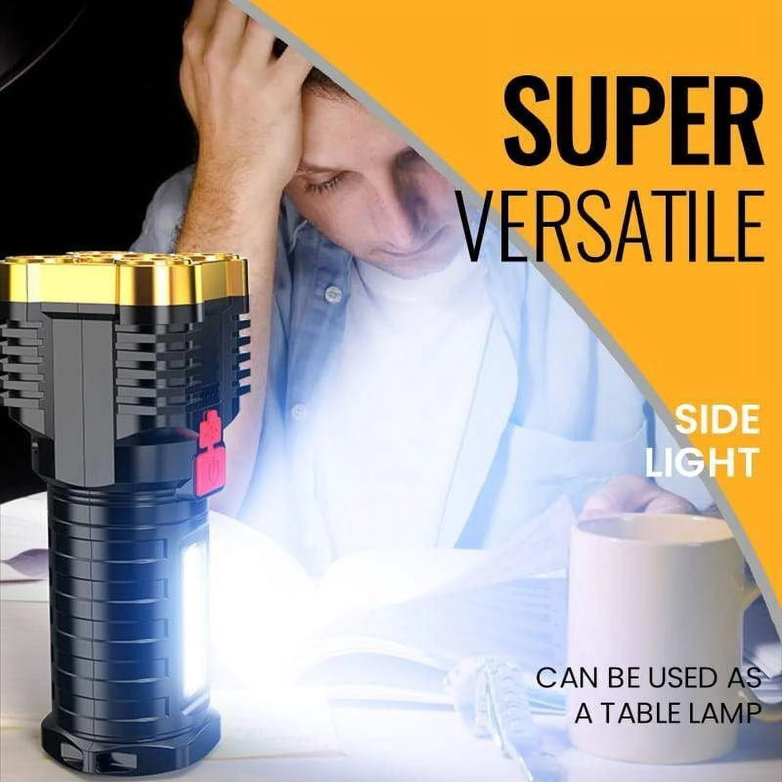 Unleash the Power of Light with the Taclight Super Bright LED Tactical Flashlight - USB Rechargeable and Water-Resistant