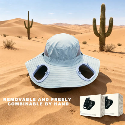 Stay Cool This Summer! ☀️ Perfect for Outdoor Adventures: Hiking, Sports, or Beach Days! 🏕️👒 Unisex Sun Protection Hat with Adjustable Fan! #SummerEssentials #StayCool