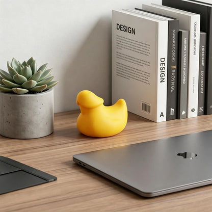 Mini Duck Collection - Humorous Car Dashboard Accessories for 4X4 Enthusiasts | Office Desk Decor | Squeeze & Quack Bath Duck Prank Toys - Set of 4