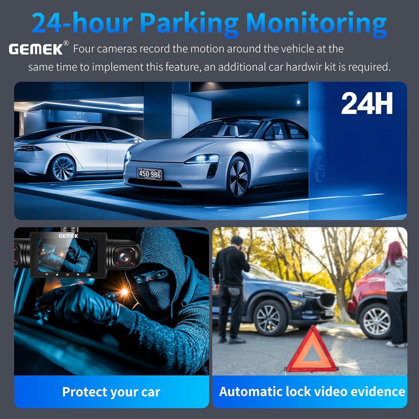 Capture Every Angle with Our 4 Channel 360° Dash Cam! 🚗✨ Enjoy 5G Wifi, APP Control, and 2K Clarity Front & Rear. Bonus: Free 64GB TF Card & Night Vision for Ultimate Safety! #DashCam #CarSafety